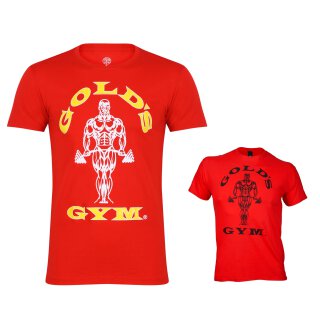 Golds Gym T-Shirt  , Gold´s Gym U.S.A Logo Shirt , Rot