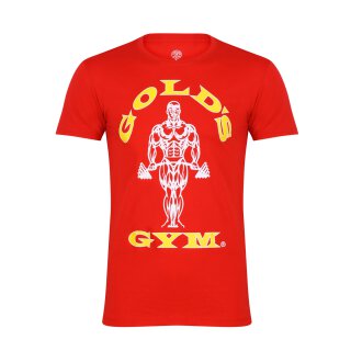 Golds Gym T-Shirt  , Gold´s Gym U.S.A Logo Shirt , Rot 