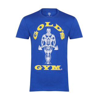 Golds Gym T-Shirt  , Gold´s Gym U.S.A Logo Shirt blau , Muscle Joe