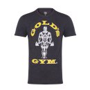 Golds Gym T-Shirt  , Gold´s Gym U.S.A Logo Shirt, charcoal grau , Muscle Joe