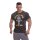 Golds Gym T-Shirt  , Gold´s Gym U.S.A Logo Shirt, charcoal grau , Muscle Joe