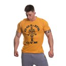Golds Gym T-Shirt  , Gold´s Gym U.S.A Logo Shirt, gold / gelb , Muscle Joe M