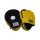 Handpratzen " Boxing Company " , Echtes Leder, 1 Paar Tellerpratzen gelb-schwarz