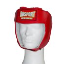 Kopfschutz ROSPORT  , Echtes Leder, Boxen Kickboxen Thaiboxen, rot XL