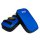 ROSPORT Armpratze Echtes Leder "V12"  , Thai Kick Pad Pratze Boxen, schwarz-blau