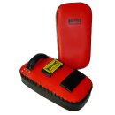 ROSPORT Armpratze Echtes Leder "V12" Thai Kick Pad Pratze rot-schwarz Logo black