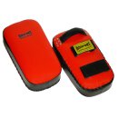 ROSPORT Armpratze Echtes Leder "V12" Thai Kick Pad Pratze rot-schwarz Logo black