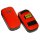 ROSPORT Armpratze Echtes Leder "V12" Thai Kick Pad Pratze rot-schwarz Logo black