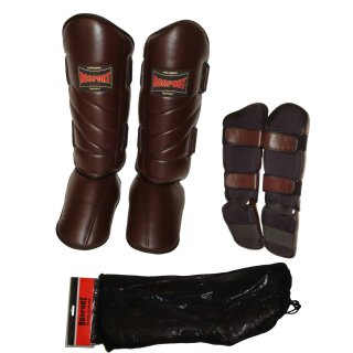 ROSPORT Schienbeinschoner  Echtes Leder Größe XL, "Wild Series" Thai Kickboxen