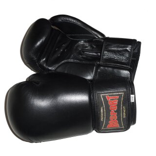 ROSPORT Boxhandschuhe Professional  schwarz , Black Edition , Echtes Leder