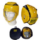 ROSPORT Kopfschutz Leder mit Visier,mit Gitter, Escrima,...