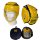 ROSPORT Kopfschutz Leder mit Visier,mit Gitter, Escrima, Chanbara, gelb, Kinder S