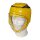 ROSPORT Kopfschutz Leder mit Visier,mit Gitter, Escrima, Chanbara, gelb, Kinder S