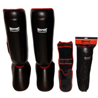 ROSPORT Schienbeinschutz Premium Echtes Leder Thai Kickboxen Beinschutz