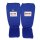 Schienbeinschoner mit Spann Kickboxen, Schienbeinschutz Muay Thai Stoff blau