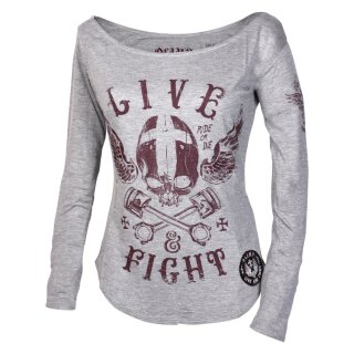 Olimp Live & Fight Ladies Longsleeve Shirt Langarm Voodoo Motors Größe M