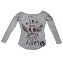 Olimp Live & Fight Ladies Longsleeve Shirt Langarm Voodoo Motors Größe M