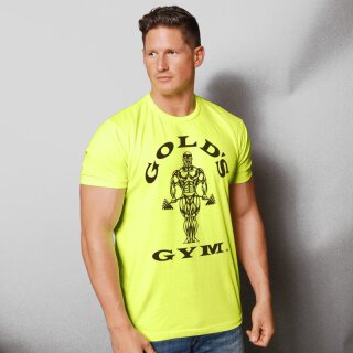 Golds Gym NEON Basic T-Shirt, Gold´s Gym Logo Shirt , Muscle Joe