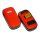 ROSPORT Armpratze Echtes Leder "V12" Thai Kick Pad Pratze schwarz-rot Logo weiss