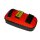 ROSPORT Armpratze Echtes Leder "V12" Thai Kick Pad Pratze schwarz-rot Logo weiss