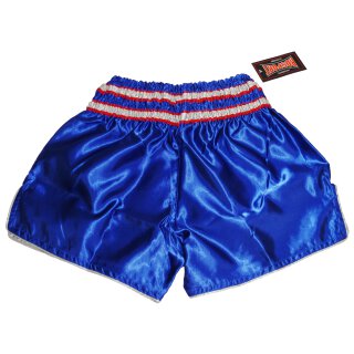 Muay Thai Shorts ROSPORT  Professional  Short Hose Thaiboxhose blau silber rot