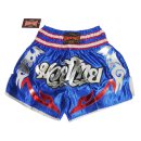 Muay Thai Shorts ROSPORT " Professional " Short Hose Thaiboxhose blau silber rot