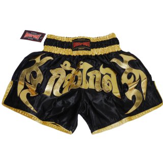Muay Thai Shorts ROSPORT  Professional  Short Hose Thaiboxhose schwarz gold