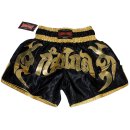 Muay Thai Shorts ROSPORT " Professional " Short Hose Thaiboxhose schwarz gold