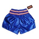 Muay Thai Shorts ROSPORT " Professional " Short Hose Thaiboxhose blau silber rot L