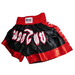 Muay Thai Shorts Short Box Hose Thaiboxen Thaiboxhose ROSPORT Classic schwarz rot