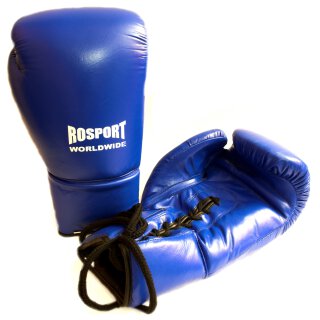Wettkampf Boxhandschuhe ROSPORT, 10 Oz, mit Schnürung, Echtes Leder , Echtleder
