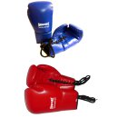 Wettkampf Boxhandschuhe ROSPORT, 10 Oz, mit Schnürung, Echtes Leder , Echtleder blau