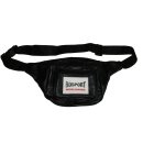 ROSPORT Bauchtasche, echtes Leder schwarz , Patch schwarz-weiss-rot, Modell 2026