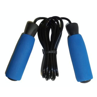 Springseil schwarz blau mit Softgriffen und Drehlagern 315cm
