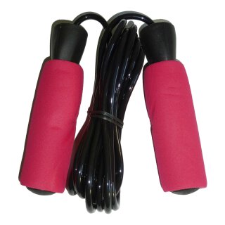 Springseil schwarz rot mit Softgriffen und Drehlagern 315cm