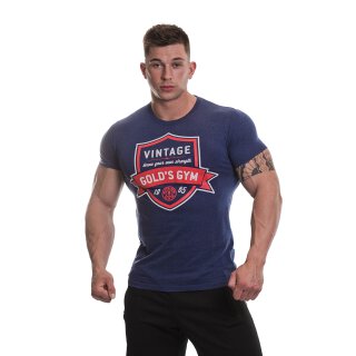 Golds Gym Vintage T-Shirt , Gold´s Gym U.S.A , T Shirt, dark blue marl , Größe S