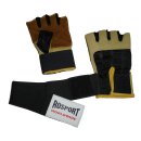 ROSPORT Trainingshandschuhe Fitness Bodybuilding Handschuhe mit Bandage braun