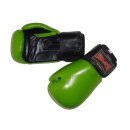 ROSPORT Boxhandschuhe  Echtes Leder  " MEKIBO Edition " neongreen / black 12 Oz.