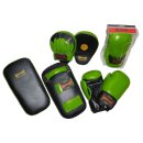 ROSPORT Boxhandschuhe  Echtes Leder  " MEKIBO Edition " neongreen / black 12 Oz.