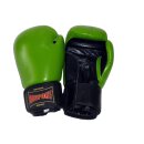 ROSPORT Boxhandschuhe  Echtes Leder  " MEKIBO Edition " neongreen / black 12 Oz.