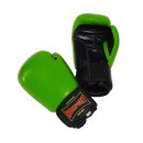 ROSPORT Boxhandschuhe  Echtes Leder  " MEKIBO Edition " neongreen / black 12 Oz.