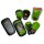 ROSPORT Boxhandschuhe  Echtes Leder  " MEKIBO Edition " neongreen / black 12 Oz.