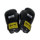ROSPORT Boxhandschuhe " Knock Out " schwarz , Echtes Leder, 16 Oz