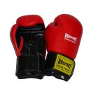 ROSPORT Boxhandschuhe Echtes Leder "Knock Out" , rot - schwarz, 12 Oz.