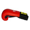 ROSPORT Boxhandschuhe Echtes Leder "Knock Out" , rot - schwarz, 12 Oz.