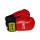 ROSPORT Boxhandschuhe Echtes Leder "Knock Out" , rot - schwarz, 12 Oz.
