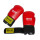 ROSPORT Boxhandschuhe Echtes Leder "Knock Out" , rot - schwarz, 12 Oz.